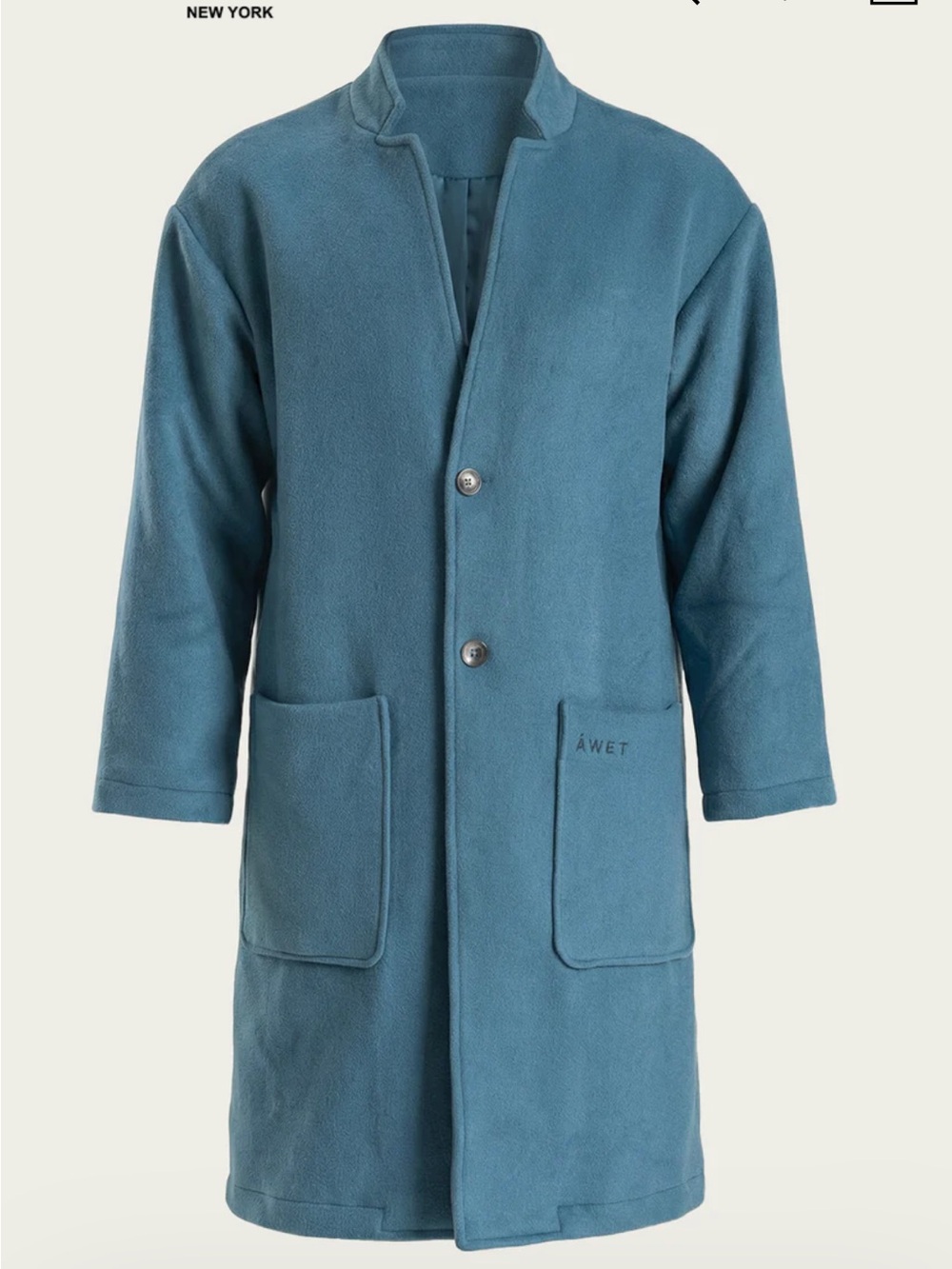 Awet ST. Urbain wool cashmere blend coat in sky blue